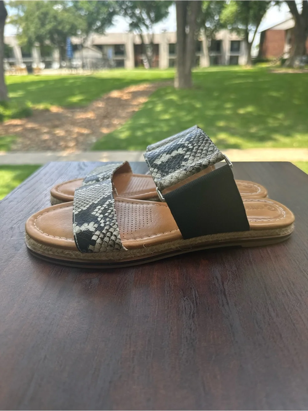 Corso Como Glennia Snake Print Espadrille Sandals | Size 6